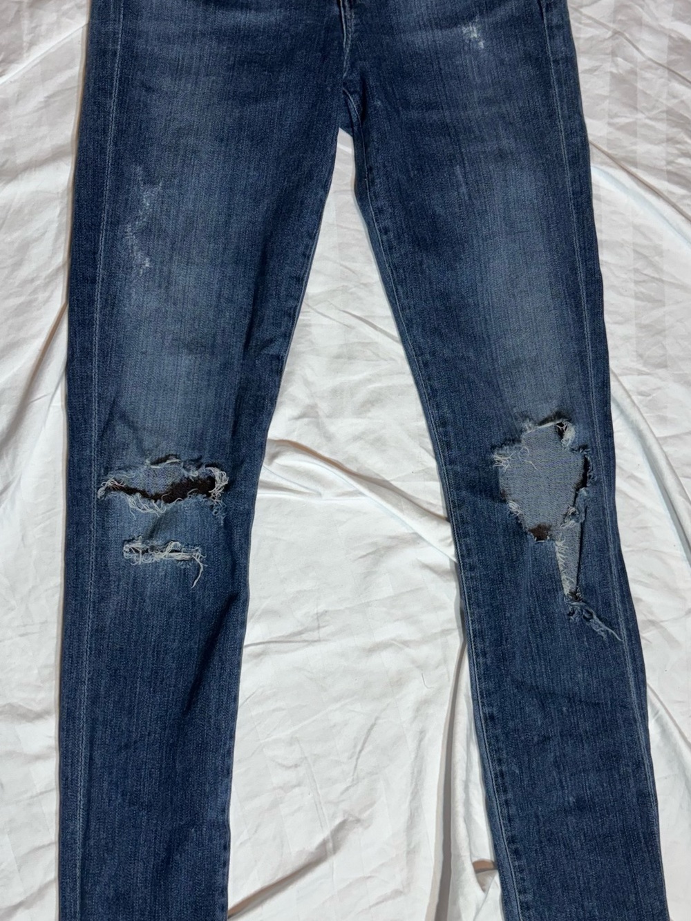 Citizens Of Humanity Distressed Dark Blue Skinny Jeans
